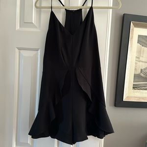 Black Ruffle Romper